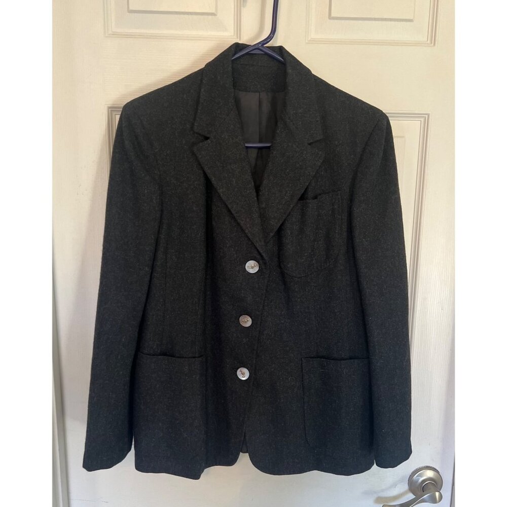 Vintage The Comodore Charcoal Grey Women's Career Wear Wool Blazer Medium
